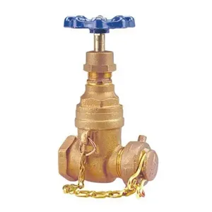 NIBCO NL0F808 Gate Valve With Cap, 3/4 Inch Valve Size, NPT x ANFH, Bronze Body | CA3UAL