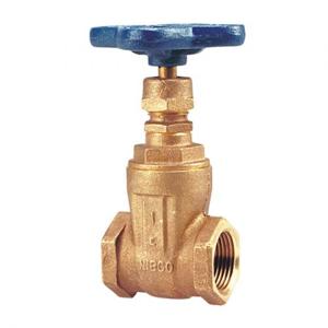 NIBCO NL0J10A Gate Valve With Drain, 1 Inch Valve Size, Threaded, Bronze Body | CA3UAA