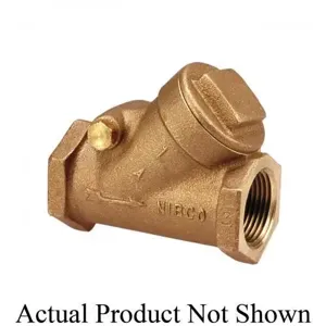 NIBCO NL740V8 Y-Pattern Swing Check Valve, 3/4 Inch Valve Size, Thread, FKM, Bronze Body | BY8EKU