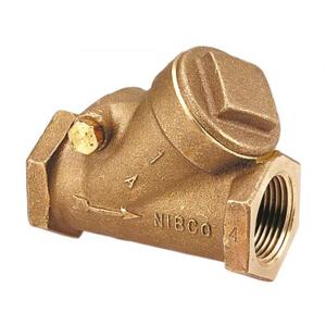 NIBCO NL8300A Y-Pattern Swing Check Valve, 1 Inch Valve Size, Thread, Bronze Body | BZ3GFB