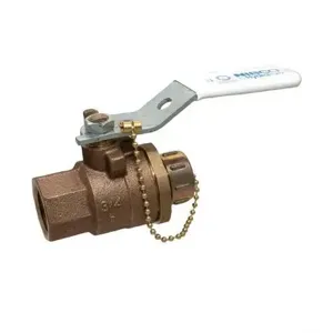 NIBCO NL958X6 Ball Valve, 2 Piece, 1/2 x 3/4 Inch Valve Size, Threaded x Hose End Style, Bronze Body | BZ6LAT