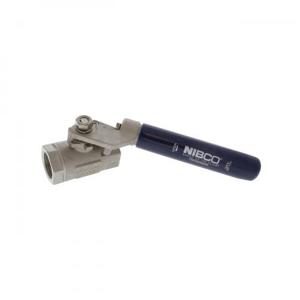 NIBCO NL95CZ5 Kugelhahn, 2-teilig, 3/8 Zoll Ventilgröße, FNPT-Ende, Edelstahlgehäuse | BZ6LAV