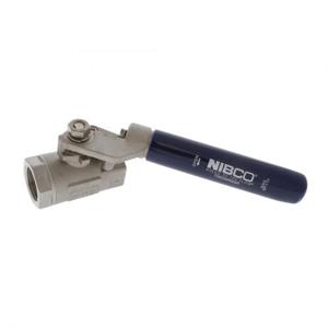 NIBCO NL95CZA Ball Valve, 2 Piece, 1 Inch Valve Size, FNPT End Style, Stainless Steel Body | BZ6LAY