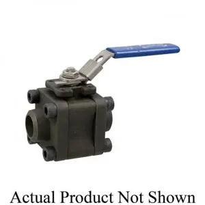 NIBCO NL9701D Ball Valve, 3 Piece, 2 Inch Valve Size, Butt Welded End Style, Carbon Steel Body | CB6TKQ