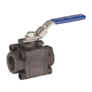 NIBCO NL9703C Ball Valve, 3 Piece, 1-1/2 Inch Valve Size, FNPT End Style, Carbon Steel Body | CB4PQW