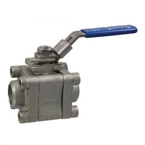 NIBCO NL9731A Ball Valve, 3 Piece, 1 Inch Valve Size, Butt Welded End Style, Stainless Steel Body | CB6TKT