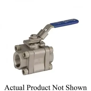 NIBCO NL9733A Ball Valve, 3 Piece, 1 Inch Valve Size, FNPT End Style, Stainless Steel Body | CB4PRA