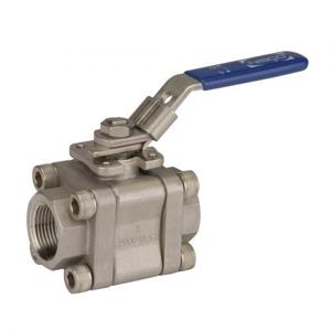 NIBCO NL9733A Ball Valve, 3 Piece, 1 Inch Valve Size, FNPT End Style, Stainless Steel Body | CB4PRA