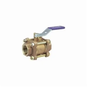 NIBCO NL99H58 Ball Valve, 3 Piece, 3/4 Inch Valve Size, NPT End Style, Bronze Body | BZ2QPR