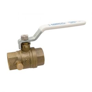 NIBCO NL999X8 Ball Valve, 2 Piece With Drain Port and Cap, 3/4 Inch Size, NPT End Style, Copper Alloy Body | CA8MBM