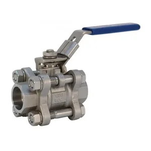 NIBCO NL99K44 Ball Valve, 3 Piece, 1/4 Inch Valve Size, FNPT End Style, Stainless Steel Body | CC8HPT