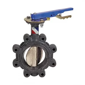 NIBCO NLG420H Lug Style Actuated Butterfly Valve, 4 Inch Valve Size, Ductile Iron | BY8VLJ