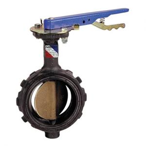 NIBCO NLH110H Wafer Style Butterfly Valve, 4 Inch Valve Size, Ductile Iron | CB8QHE