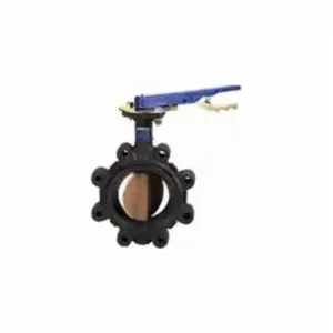 NIBCO NLQ100M Lug Style Butterfly Valve, 10 Inch Valve Size, Cast Iron | BZ2RNT