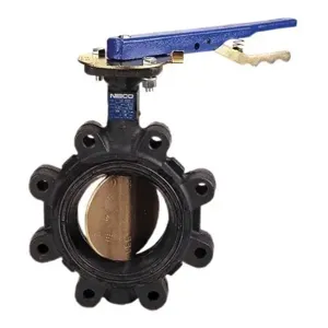 NIBCO NLQ100H Lug Style Butterfly Valve, 4 Inch Valve Size, Cast Iron | CB3ARQ