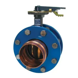 NIBCO NLR100H Lug Style Butterfly Valve, 4 Inch Valve Size, Press x Female Press End Style, Ductile Iron | BZ2RPH