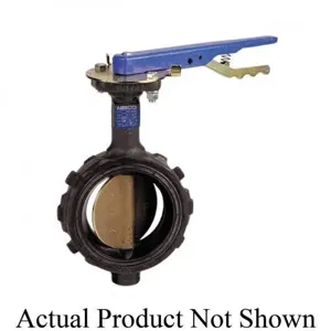 NIBCO NLS090E Wafer Style Butterfly Valve, 2-1/2 Inch Valve Size, Cast Iron | BZ2RPR