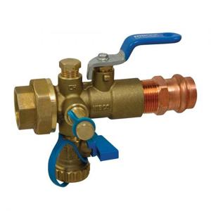 NIBCO NMP3X30C Combination Ball Valve With Union, 1-1/2 Inch Size, Press x Threaded End Style, Brass Body | CC8CDB