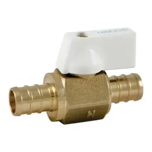 NIBCO PX10297X Mini Ball Valve, 1/2 Inch Valve Size, PEX, Brass Body | BR4AHT