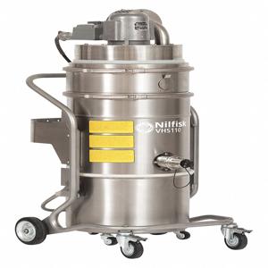 NILFISK 55100268 Critical Area Vacuum, Hepa Vacuum Filtration, 9.8 Gal Tank, Stainless Steel | CH6KGM 54ZH12