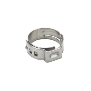 NITRA HCSS-38 Hose Clamp, Interlocking Ear, 0.520-0.618 Inch Dia., 304 Stainless Steel, Pack Of 10 | CV7QMQ