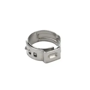 NITRA HCSS-516 Hose Clamp, Interlocking Ear, 0.472-0.571 Inch Dia., 304 Stainless Steel, Pack Of 10 | CV7QMR