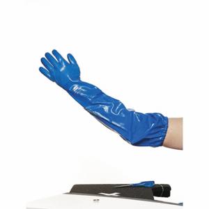 NORTH AMERICAN NK803ES/10/LAB Chemikalienbeständiger Handschuh, 24 Zoll Länge, 10 Größe, Blau, 1 Paar | CT4DRD 8DPN3