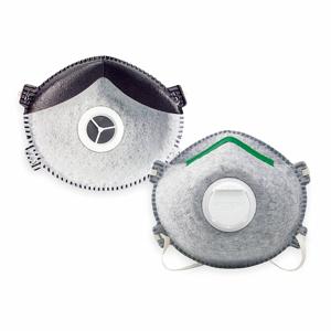 NORTH BY HONEYWELL 14110401 Disposable Respirator, Dual, Metal Nose Clip, Gray, XL Mask Size, 10Pk | CJ2AJW 4VT86