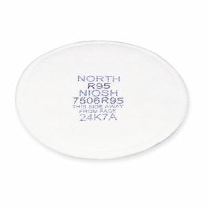 NORTH BY HONEYWELL 7506R95 Filter, weiß, mit Gewinde, luftreinigende Atemschutzmaske, 10 Stück | CJ2DZQ 5HV73