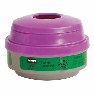 NORTH BY HONEYWELL 7584P100L Combination Cartridge/Filter, Ammonia/Methylamine/P100, Green/Magenta, 1 Pair | CH9WQK 16M233