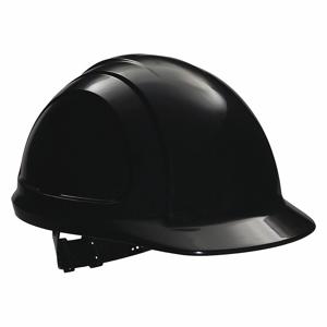 NORTH BY HONEYWELL N10110000 Hard Hat, Front Brim Head Protection, Type 1, Class E, Black | CJ2KJA 49ZY91