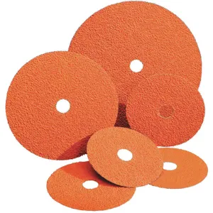 NORTON ABRASIVES 69957398000 Coated Fiber Disc, Extra Coarse Grade, 24 Grit, Ceramic, 4-1/2 Dia. | AX3MPY 2KMR1