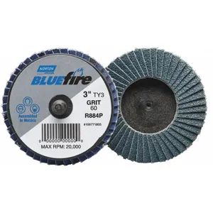 NORTON ABRASIVES 77696090165 2 Inch Flap Disc, Type 3 Mounting Hole, Extra Coarse, 36 Grit Zirconia Alumina | CD2KUU 40HU93