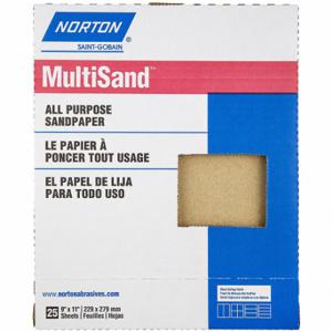 NORTON ABRASIVES 07660700354 Sandpaper Sheet, 9 Inch Width X 11 Inch Length, Aluminum Oxide, 220 Grit | CT4EZH 804JM5