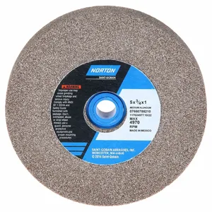 NORTON ABRASIVES 07660788210 Grinding Wheel 5 Inch Diameter Aluminium Oxide 60/80g Brown | AF8LAB 26ZV95