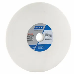 NORTON ABRASIVES 07660788282 Grinding Wheel T1 8 x 1 x 1 Ao 100g White | AD2JWM 3PY81