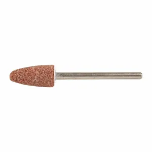 NORTON ABRASIVES 61463624420 Vitrified Mounted Point, 3/8 Inch Dia., B52, Medium, Aluminum Oxide, 60 Grit | CJ3TKW 2LRK2