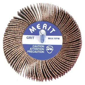 NORTON ABRASIVES 63642502620 Mounted Flap Wheel, Coarse, Coated, 3 Inch Size, 1/4 Inch Shank Size, 60 Grit | CJ2WHA 3WH64