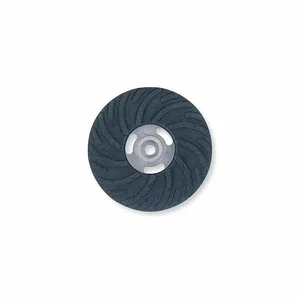 NORTON ABRASIVES 63642543423 Disc Backup Pad, 9 Inch Dia., Threaded Arbor Hole, 6000 RPM Max. Speed, Medium | CJ2AFF 6A035