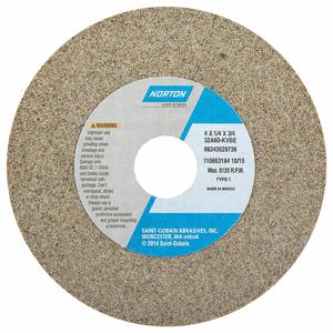 NORTON ABRASIVES 66243529736 Straight Grinding Wheel, 4 Inch Dia., 3/4 Inch Hole Size, 1/4 Inch Thickness, 5Pk | CJ3NXM 1CUW8