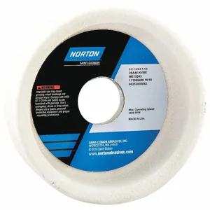 NORTON ABRASIVES 66252830842 Straight Cup Grinding Wheel, 5 Inch Dia., 1 1/2 Inch Thickness, Aluminum Oxide, 5Pk | CJ3NHV 1CUL6