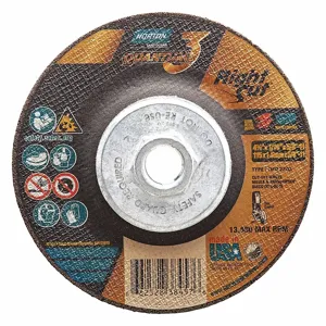 NORTON ABRASIVES 66252838457 Abrasive Cut-Off Wheel, 5 Inch Wheel Dia., Ceramic, Type 27, 5/8-11 Inch Hole Size | CH9NBP 54YL92