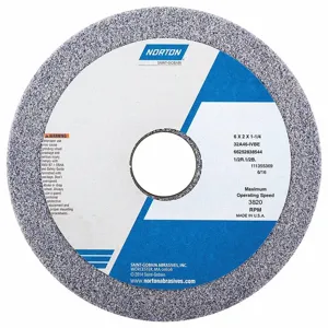 NORTON ABRASIVES 66252838544 Straight Cup Grinding Wheel, 6 Inch Dia., 2 Inch Thickness, Aluminum Oxide, 5Pk | CJ3NHZ 1VUN5