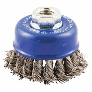 NORTON ABRASIVES 66252838812 Cup Brush, 2 3/4 Inch Dia., 5/8-11 Inch Arbor Hole Size | CH9YQK 483N72