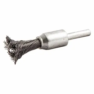 NORTON ABRASIVES 66252838876 End Brush, 1/2 Inch Dia., 1/4 Inch Abrasive Shank Size, 0.006 Inch Wire Dia. | CJ2CNC 416M26