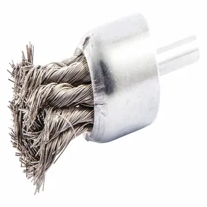 NORTON ABRASIVES 66252838886 1 Inch Knotted Wire End Brush, 1/4 Inch Shank, 0.010 Inch Wire Dia. | CD2HZZ 416M83