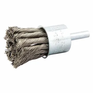 NORTON ABRASIVES 66252838887 End Brush, 1 Inch Dia., 1/4 Inch Abrasive Shank Size, 0.014 Inch Wire Dia. | CJ2CND 416M46