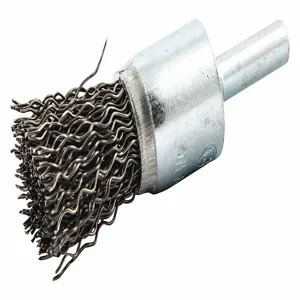 NORTON ABRASIVES 66252838892 3/4 Inch Crimped Wire End Brush, 1/4 Inch Shank, 0.020 Inch Wire Dia. | CD2JBE 416N64