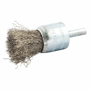 NORTON ABRASIVES 66252838897 End Brush, 1 Inch Dia., 1/4 Inch Abrasive Shank Size, 0.01 Inch Wire Dia. | CJ2CNG 416M89