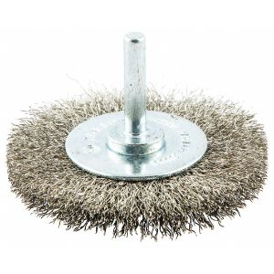 NORTON ABRASIVES 66252838972 3 Inch Crimped Wire Wheel Brush, Shank Mounting, 0.008 Inch Wire Dia. | CD2HZJ 416M39